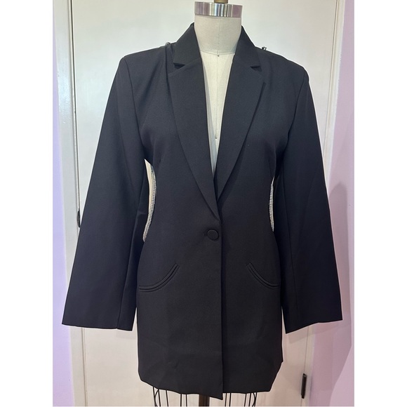 YG Collection Rhinestone Open Back Blazer - Picture 7 of 9